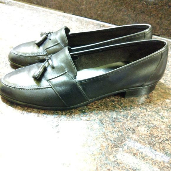 Bally of Switzerland Black Leather Club Tassle Loafers 11D Excellent Condition main image 5